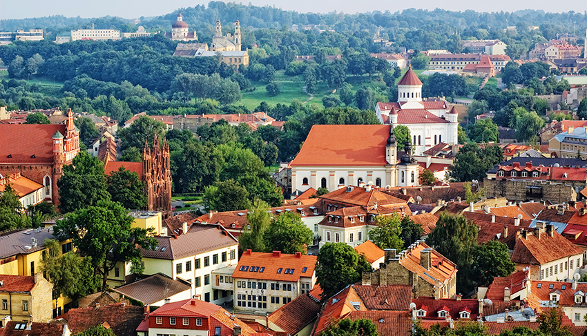 View of Vilnius old town, Lithuania