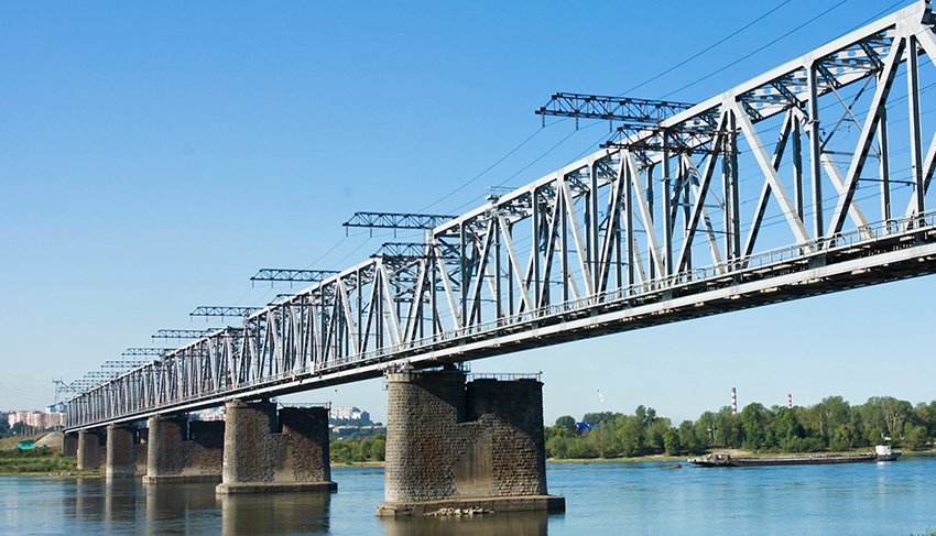 Trans Siberian railway bridge